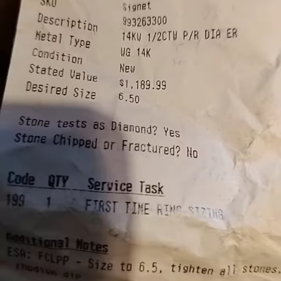 Dimond ring - Picture 7 of 7